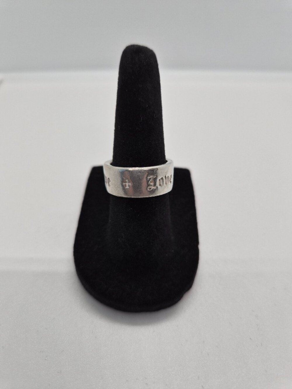 Sterling Silver Faith Hope Love Ring | Size 5
